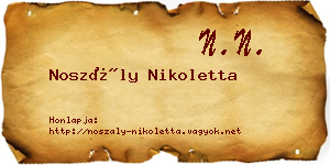 Noszály Nikoletta névjegykártya