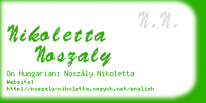 nikoletta noszaly business card